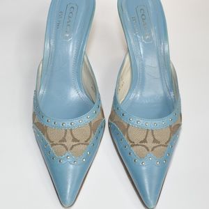 COACH Aqua Signature Pump Heels Shoes Size 6.5 EUC